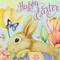 Springtime Colors Happy Easter Bunny & Eggs Garden Flag